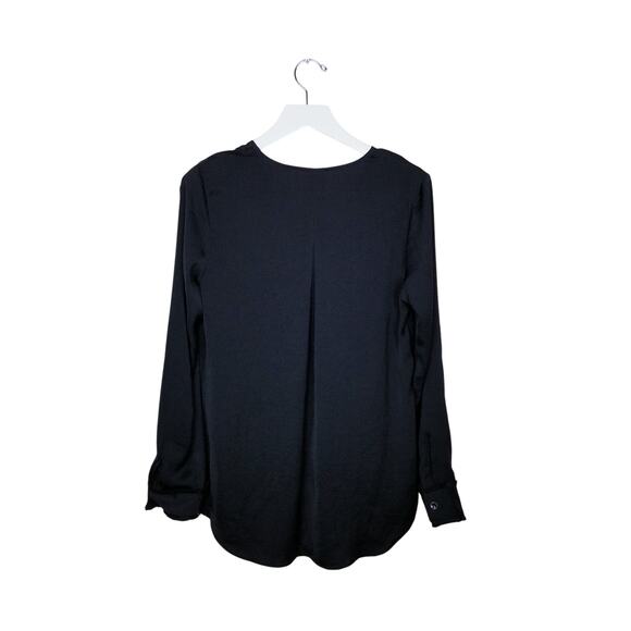 CAbi Classic Blouse Style #3599 Black Long Sleeves Ruffle Cuff - Size S - Picture 4 of 8